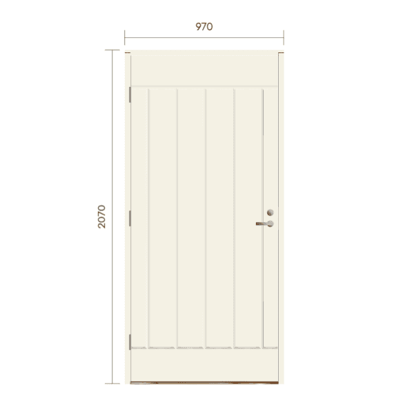 Valkoinen varaston ovi 970x2070 S60/VAR_Hemminki