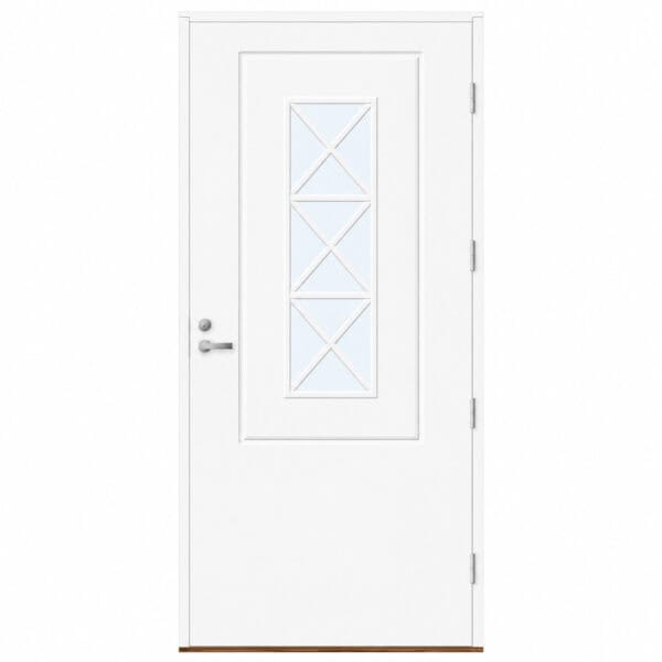 Valkoinen ulko-ovi 990 x 2090 E70_PENTTILÄ KS130mm Valkoinen